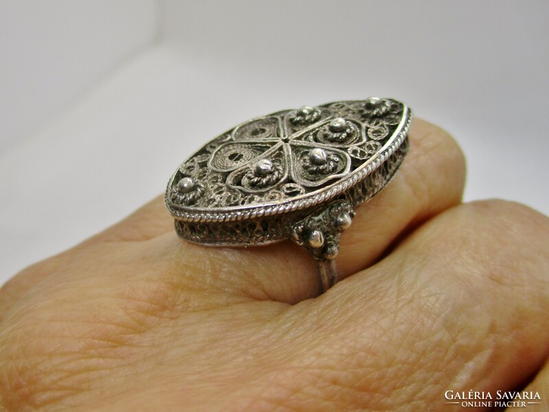 Beautiful very antique handmade silver ring