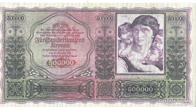 Ausztria 500.000 korona 1922 REPLIKA UNC