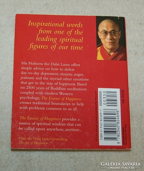 The essence of happiness, inspirational words from the Dalai Lama, in English