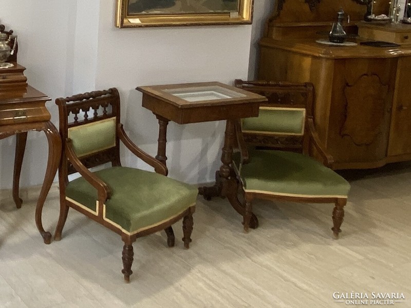 2 children's armchairs, neo-baroque