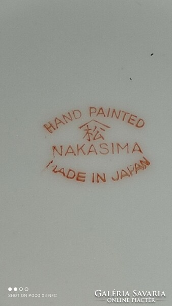 Antique Old Nakashima Satsuma Hand Painted 6 Person Japanese Coffee Set Marked Full Set