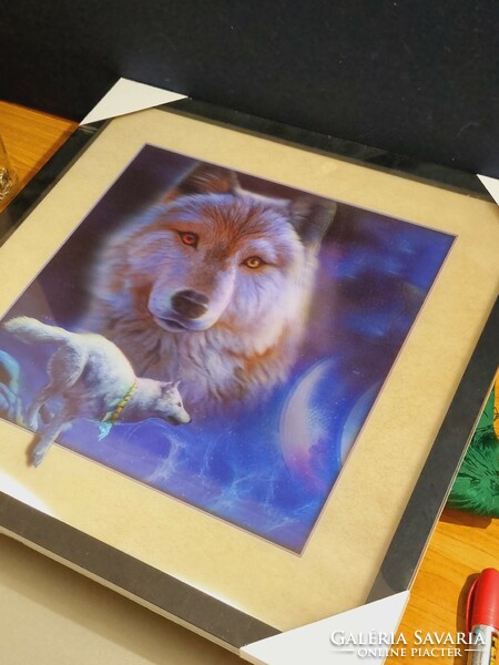 Wolf hologram image 403x430 mm.