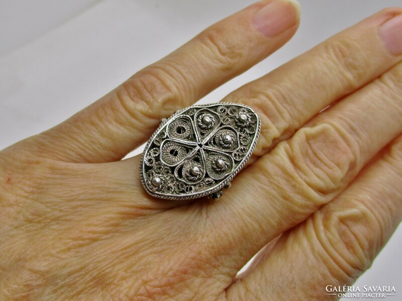 Beautiful very antique handmade silver ring
