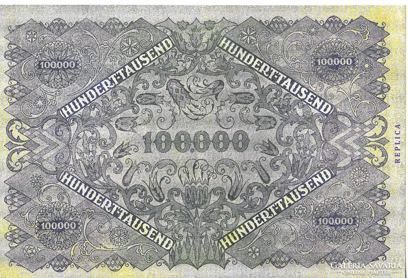 Ausztria 100.000 korona 1922 REPLIKA UNC