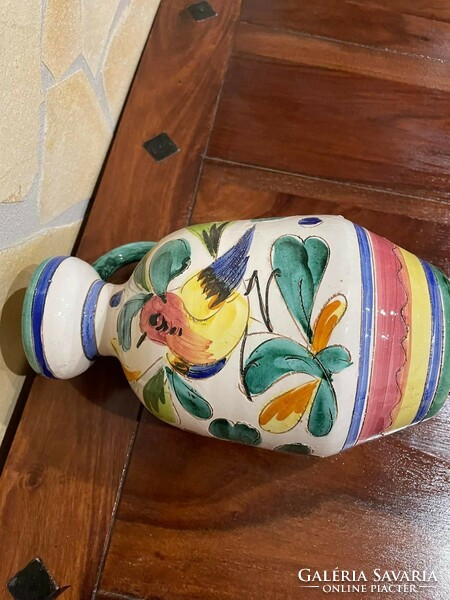 25 Cm high bird ceramic pitcher jug heirloom