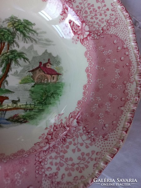 Doulton earthenware plate with a picture of farm life