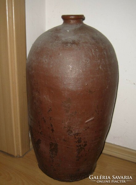 Antique stoneware water bottle, large size