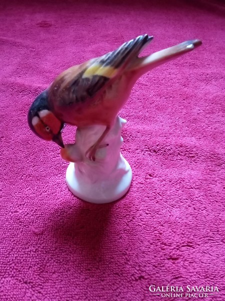 Rare unterweissbach porcelain tengelic bird figure