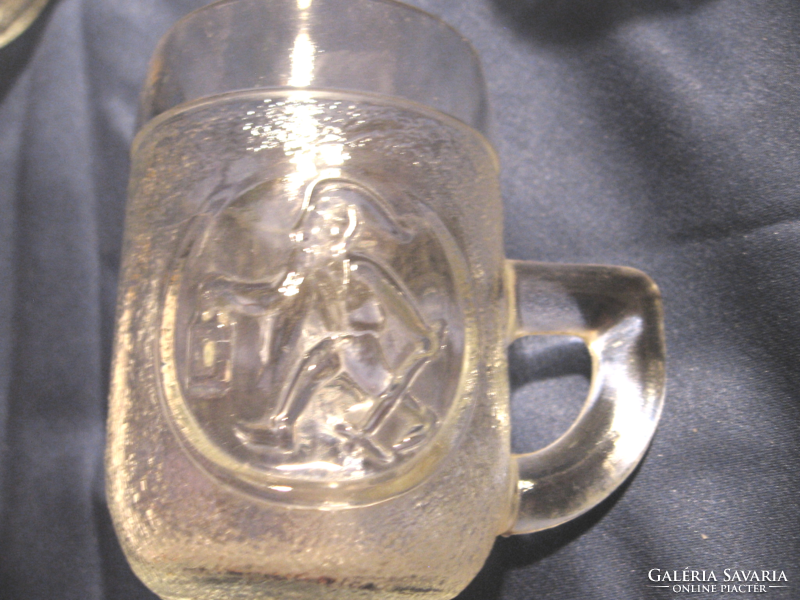 Retro dwarf ovis glass mug, small jug