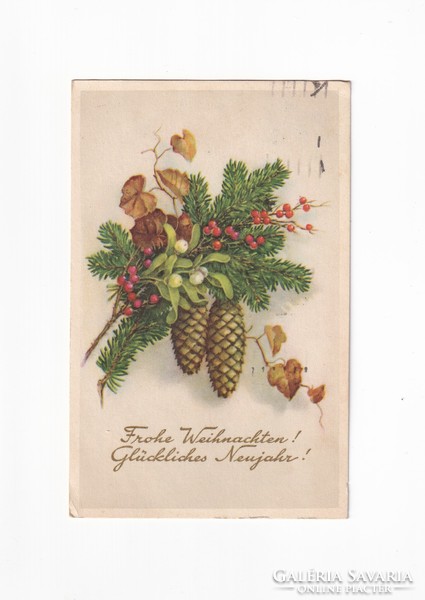 K:154 Karácsonyi képeslap 1962