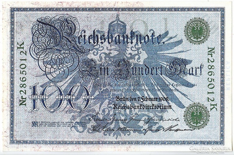 German Torszách 100 German gold marks 1908 replica