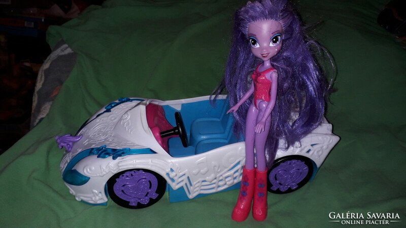 GYÖNYÖRŰ ÁLLAPOTÚ Hasbro My Little Pony Equestria Girls CABRIO AUTÓ + Pony LÁNY BABA a képek szerint