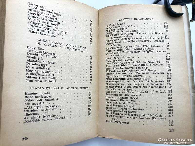 Ha az ő szavát halljátok, 1943 - gazdagon illusztrált könyv a zárdák életéről