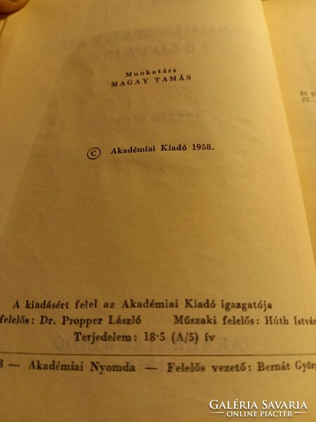 English-Hungarian dictionary 1958