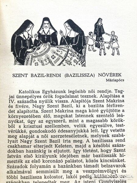 Ha az ő szavát halljátok, 1943 - gazdagon illusztrált könyv a zárdák életéről