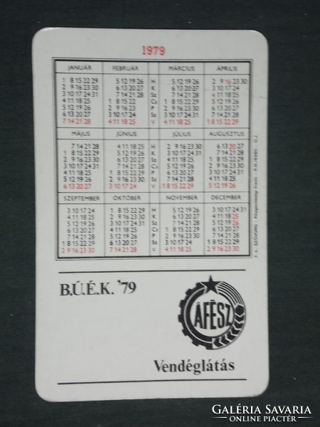 Card calendar, catering, cheese plate, 1979, (2)