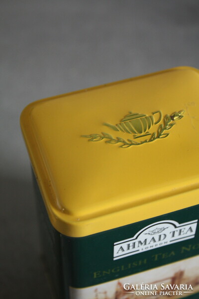 Angol fém teás doboz, teatartó- szép állapotban