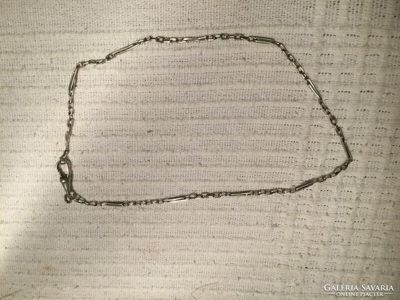 Ezüst (Ag) lánc, karkötő, jelzett, 31 cm, 3,9 gramm  (GYFD)