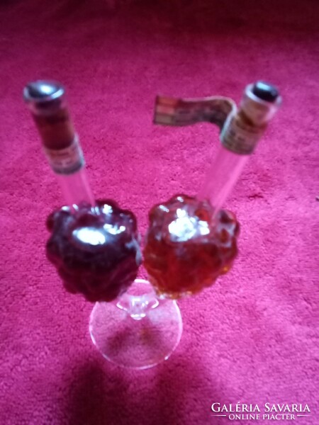 Plum cluster wine decanter glass ornament (small gyula)