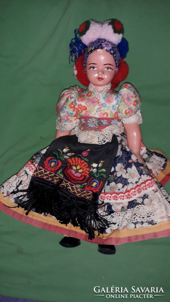 A pair of large antique Hungarian Matyó celluloid dolls in very nice condition, each 32cm/each according to the pictures