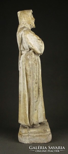 1P715 Régi nagyméretű gipsz szerzetes szobor 37.5 cm
