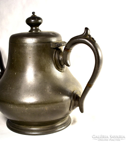 XIX. No. Vege sheffield antique pewter teapot!