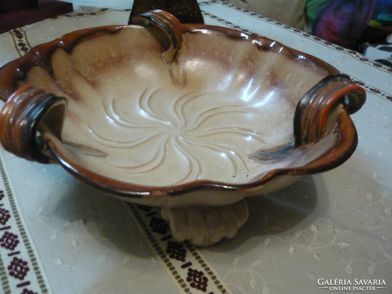 3 Antique ceramic offering bowl with a screw base