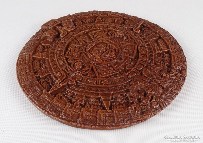 1P725 Mayan calendar ceramic wall decoration 26.5 Cm