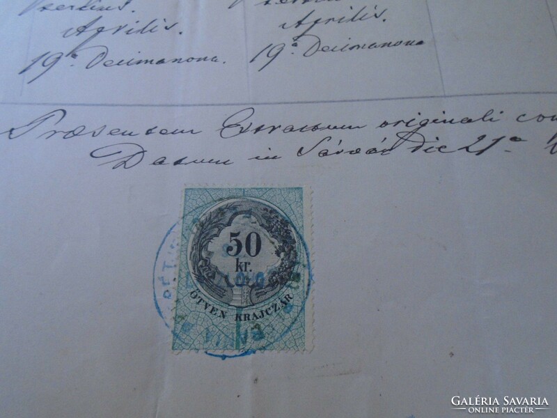 Za470.26 Old document - Sárvár 1876 - anna androviczky - georgius köves parochus
