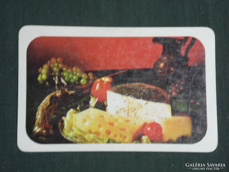 Kártyanaptár, ÁFÉSZ vendéglátás, sajt tál, 1979 ,   (2)