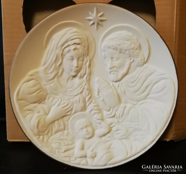 Christmas holy family decorative plate