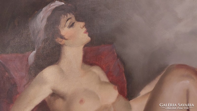 (K) beautiful painting female nude ( reynolds ? ) 72X91 cm with frame