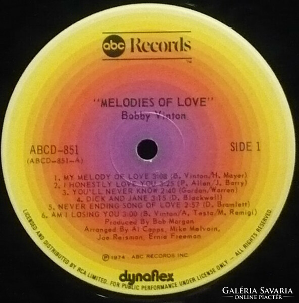 Bobby Vinton - Melodies Of Love (LP, Album)