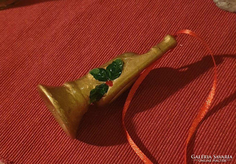 Karácsonyfadísz- trombita (kerámia)