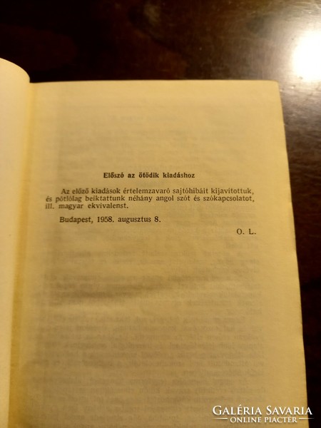 English-Hungarian dictionary 1958