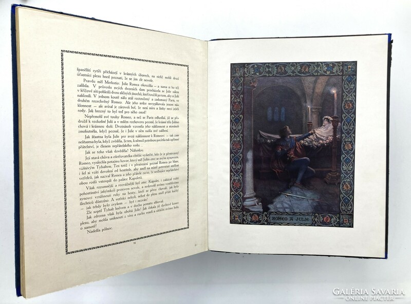 Antique Prague Shakespeare publication from 1913 rich in art nouveau illustrations