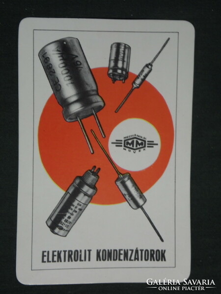 Card calendar, mechanical works, Budapest, electrolytic capacitors, 1979, (2)