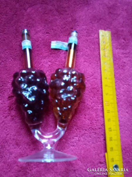 Plum cluster wine decanter glass ornament (small gyula)