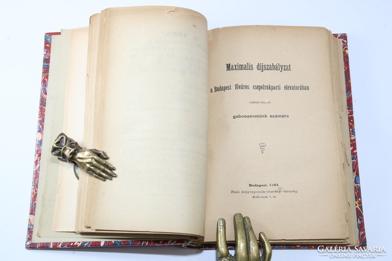 1870s Budapest local history regulations beautifully bound coffee house brandy measurement... !