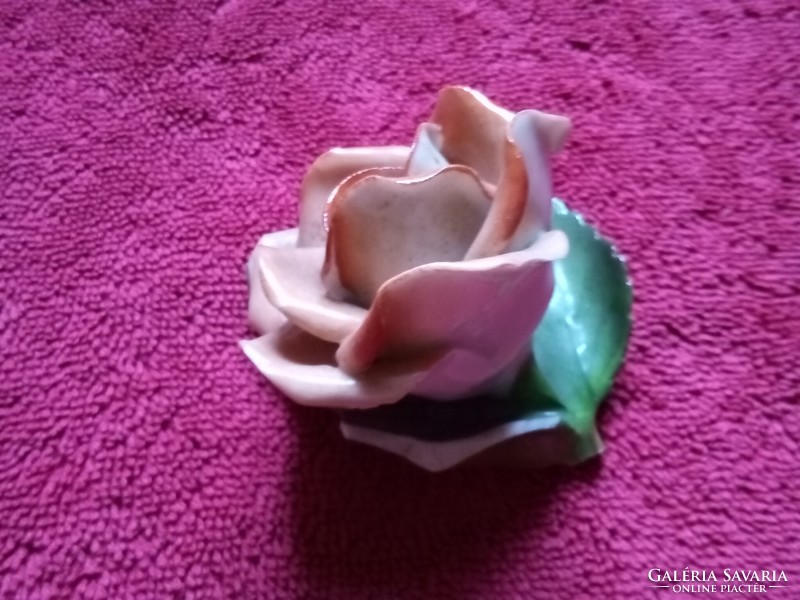 Herend porcelain rose figurine, nipp