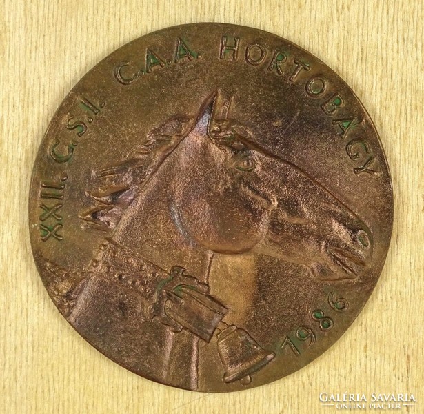 1P724 Árpád Somogyi: Hortobágy equestrian plaque 1986