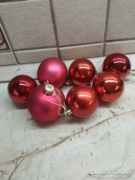 Retro Christmas tree decoration for sale! 7 red balls, Christmas tree decorations for sale!