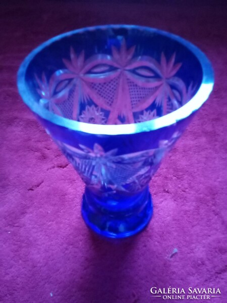 Kék ólom kristály váza