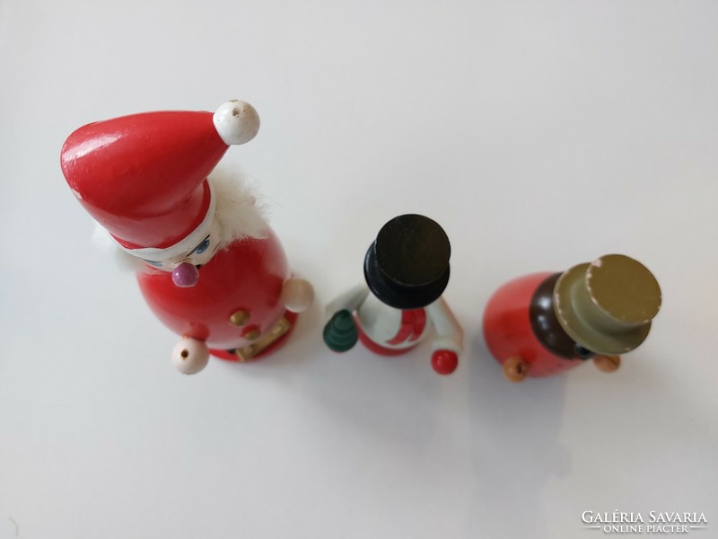 Karácsonyi füstölő figura fabábú 3 db