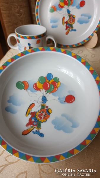 Children's children's set with lowland clown fairy tale patterns