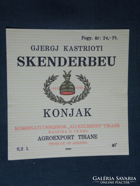 Konyak címke, Albánia, Skenderbeu Konjak