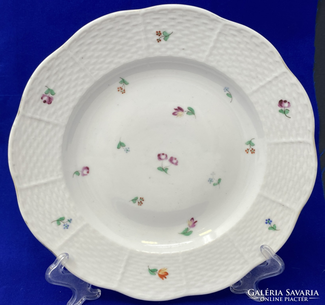 Óherend small porcelain plate with flower pattern (18.5cm) - cz