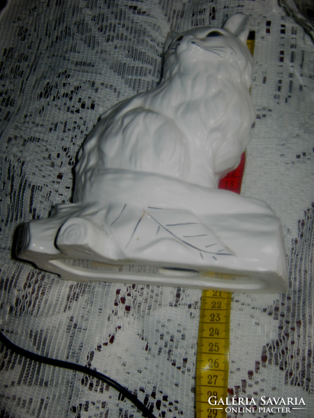 Porcelán cica  figura 20 cm