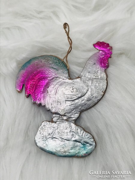 Retro ksrton Christmas tree decoration, rooster