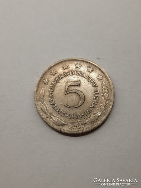 Yugoslavia 5 dinars 1971